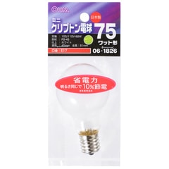 �ߥ˥���ץȥ��ŵ� E17 75W �ۥ磻�ȡ�LB-PS4775KJ-W 06-1826