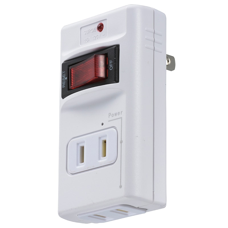 電源タップ 発煙ガードタップ 集中スイッチ付 雷ガード 2個口