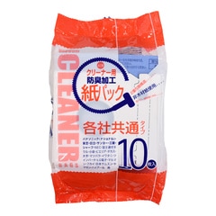 （まとめ） サンテックオプト そうじ機用紙パック 各社共通タイプ 防臭加工 STD-10K 1パック（10枚） 〔×10セット〕