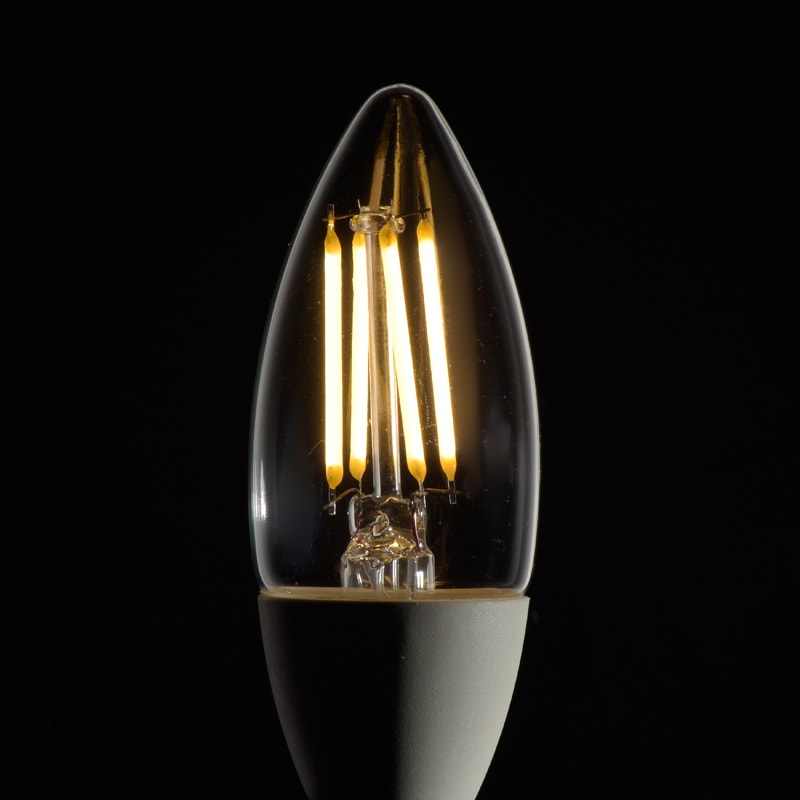 LED電球 フィラメント シャンデリア球 E17 40形 調光器対応 電球