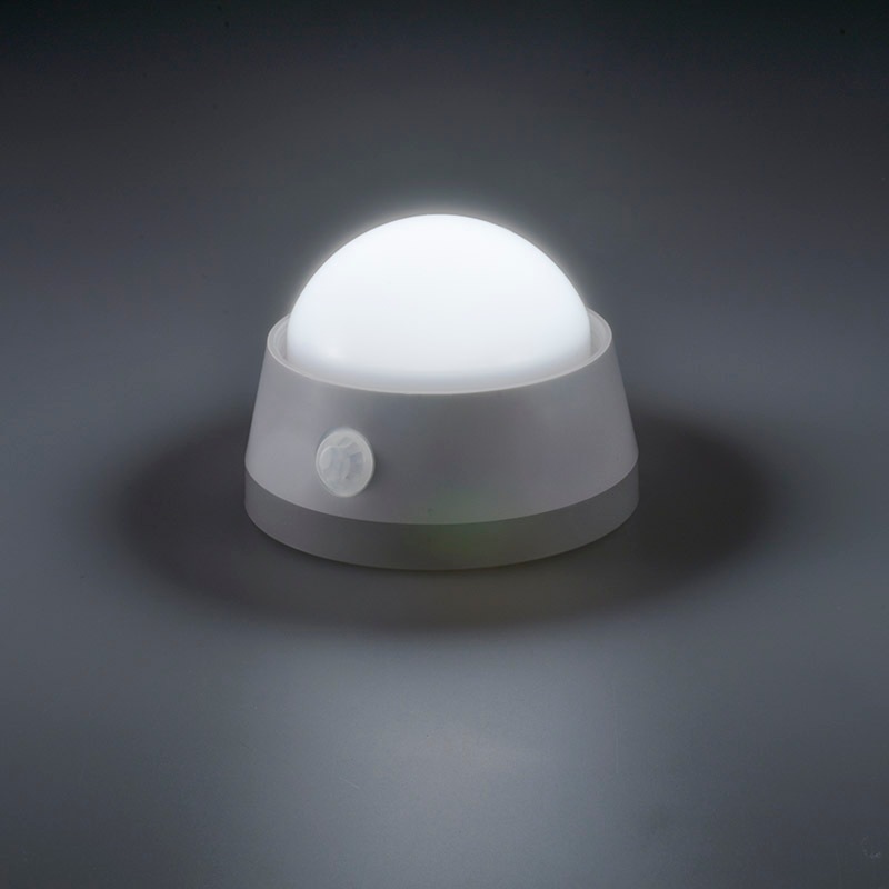 LEDプッシュライト センサー 明暗＋人感 白色LED 電池式｜NIT-BLA6JD