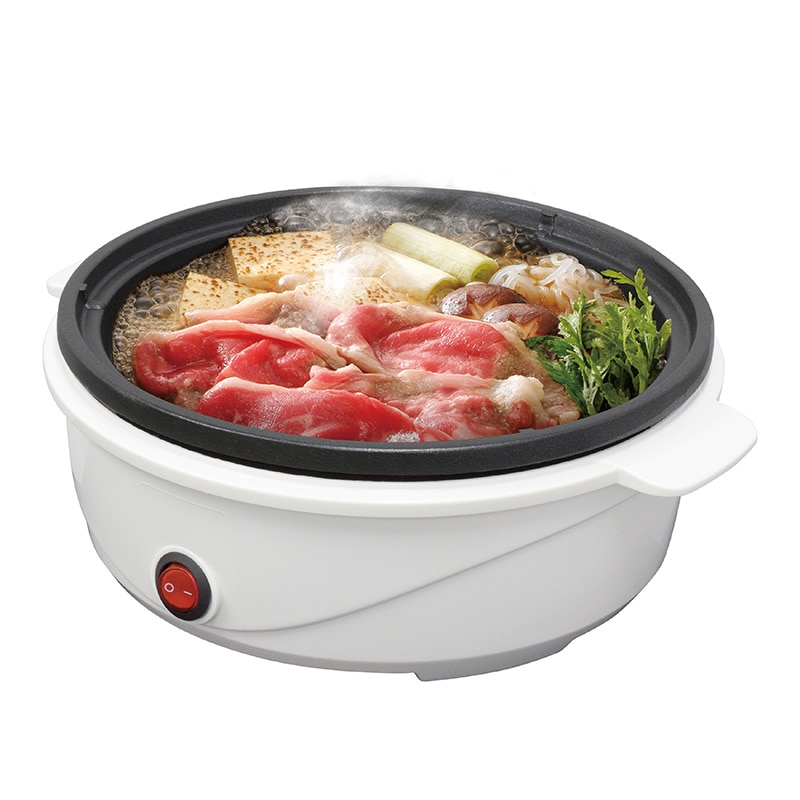 ミニグリル鍋_COK-YM65A-W 08-1210｜通販ならオーム電機ダイレクト