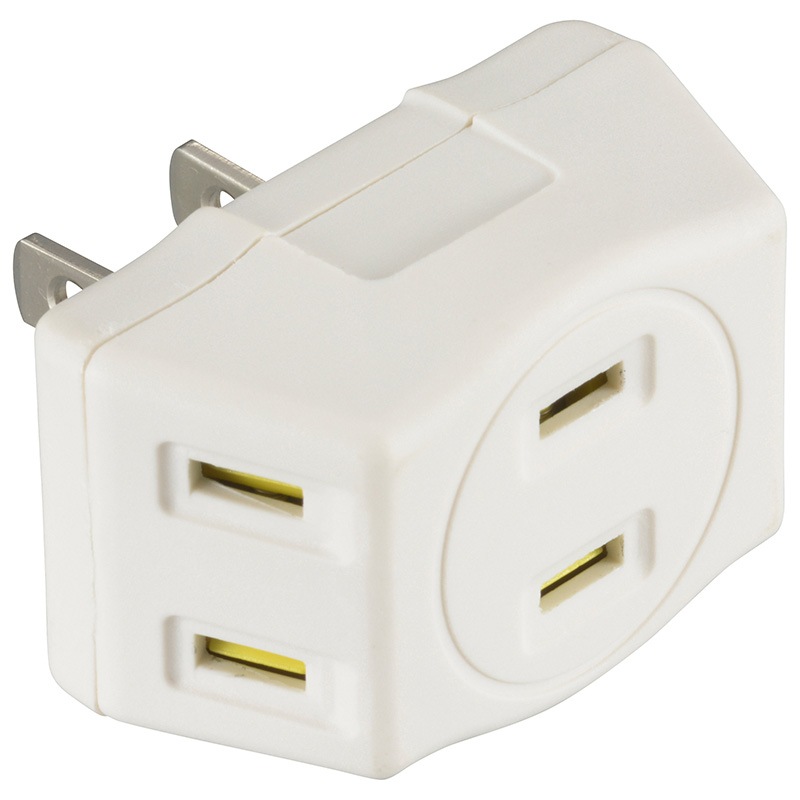 トリプルタップ 3個口 ホコリシャッター付 白｜HS-TM3MT3PBT-W
