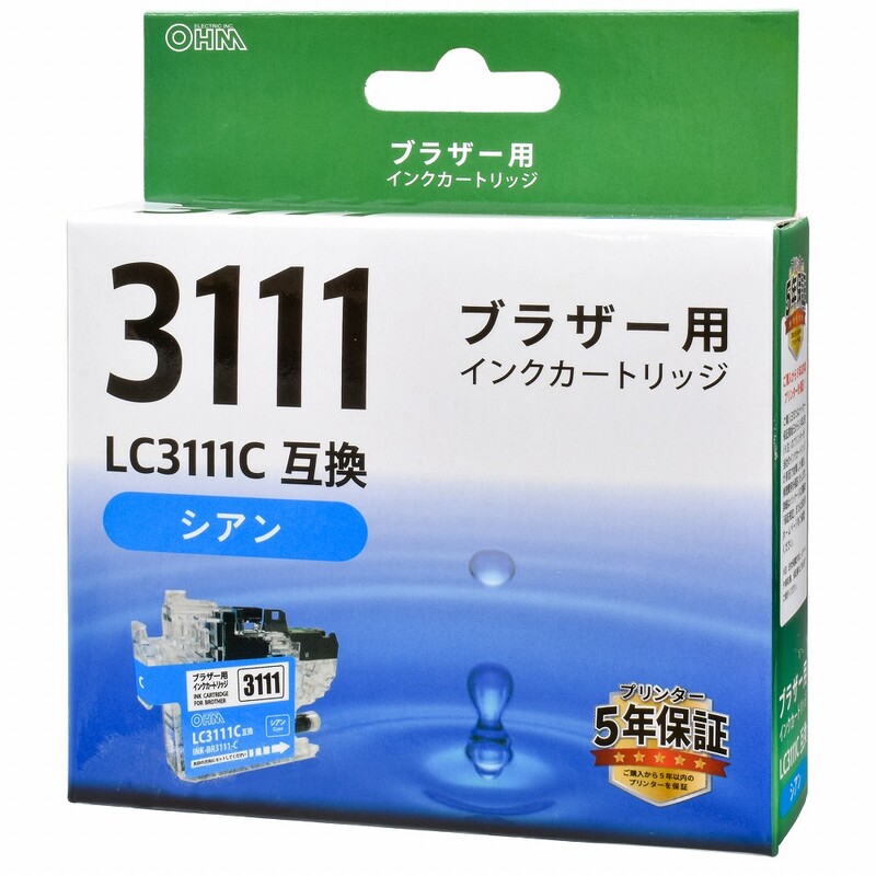 ブラザー互換 LC3111 染料シアン｜INK-BR3111-C 01-3872｜通販なら