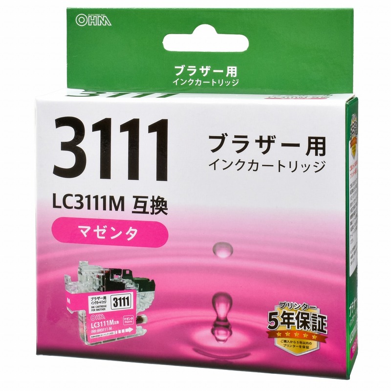 ブラザー互換 LC3111 染料マゼンタ｜INK-BR3111-M 01-3873｜通販なら