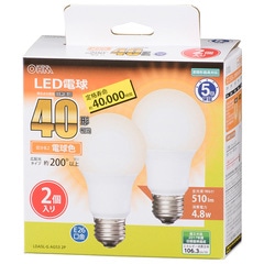 LED�ŵ� E26 40������ ���۸� �ŵ忧 2������LDA5L-G AG53 2P 06-3297