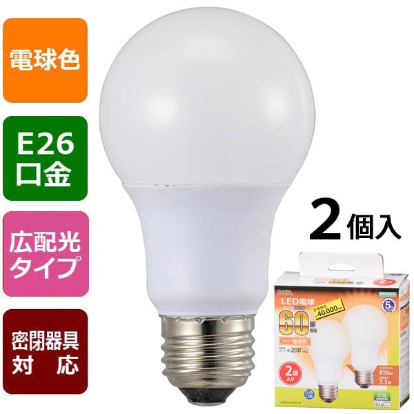 パナソニックLDA7L-G/E/WA/10K   60形　電球色　広配光タイプ パナソニックLDA7L-G/E/WA/10K 60形電球色広配光タイプ