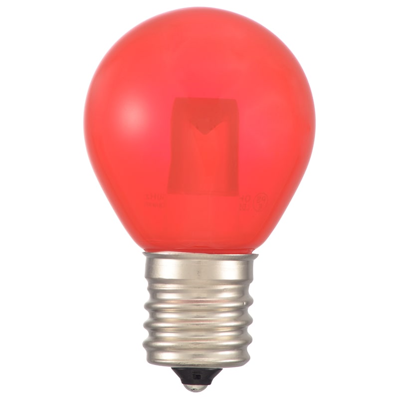 LED電球 サイン球 E17 クリア赤｜LDS1R-H-E17 13C 06-4645｜通販なら