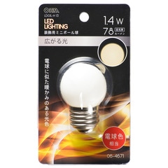 LED�ŵ� �ߥ˥ܡ����ŵ�� E26/1.4W �ŵ忧��LDG1L-H 13 06-4671