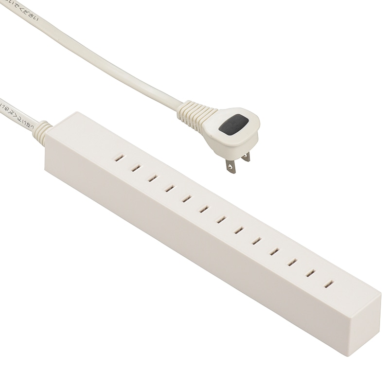 差し込み自由なスリムタップ 6.5個口 1.5m｜HS-T6515L-W 00-5055｜通販