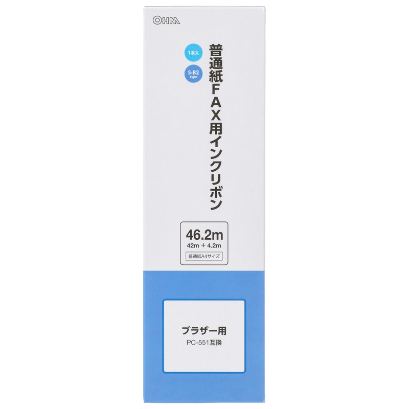 6本セット】普通紙FAXインクリボン S-B2タイプ 46.2m 1本入x6個｜OAI