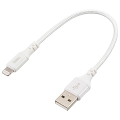 AudioComm �����˶����饤�ȥ˥󥰥����֥� USB TypeA/Lightning 0.15m��SIP-L015EAH-W 01-7107