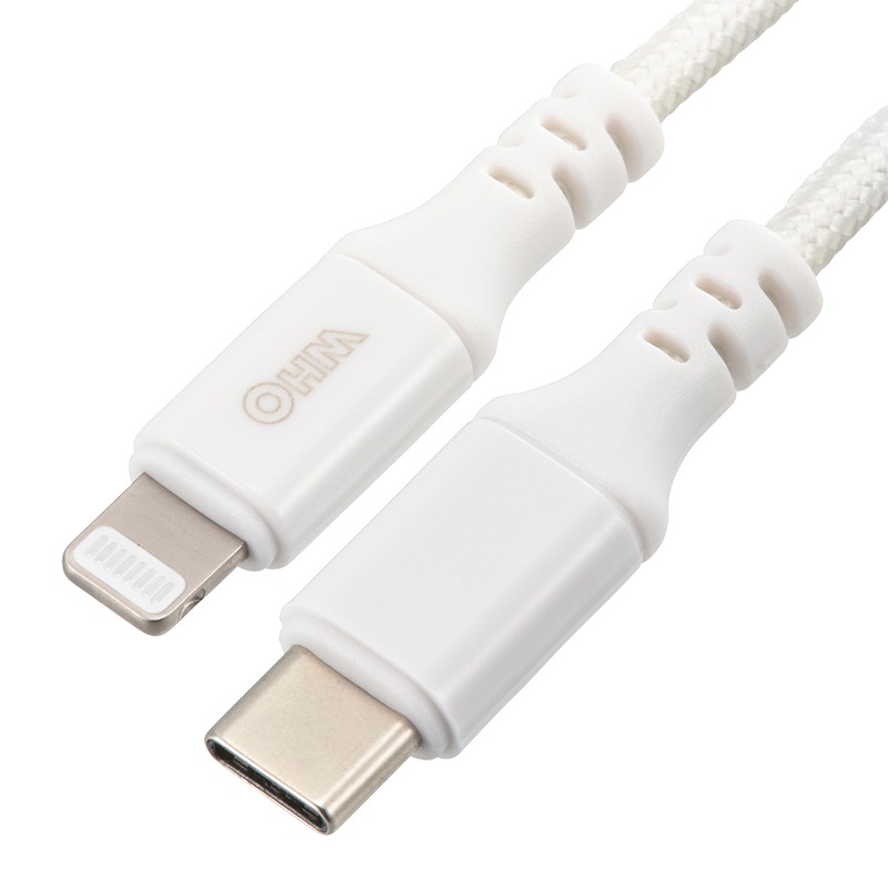 AudioComm 断線に強いライトニングケーブル USB TypeC/Lightning 0.15m