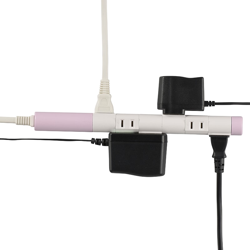 回転スリムタップ 6個口 1.5m ピンク｜HS-T61C5S3-P 00-5187｜通販なら