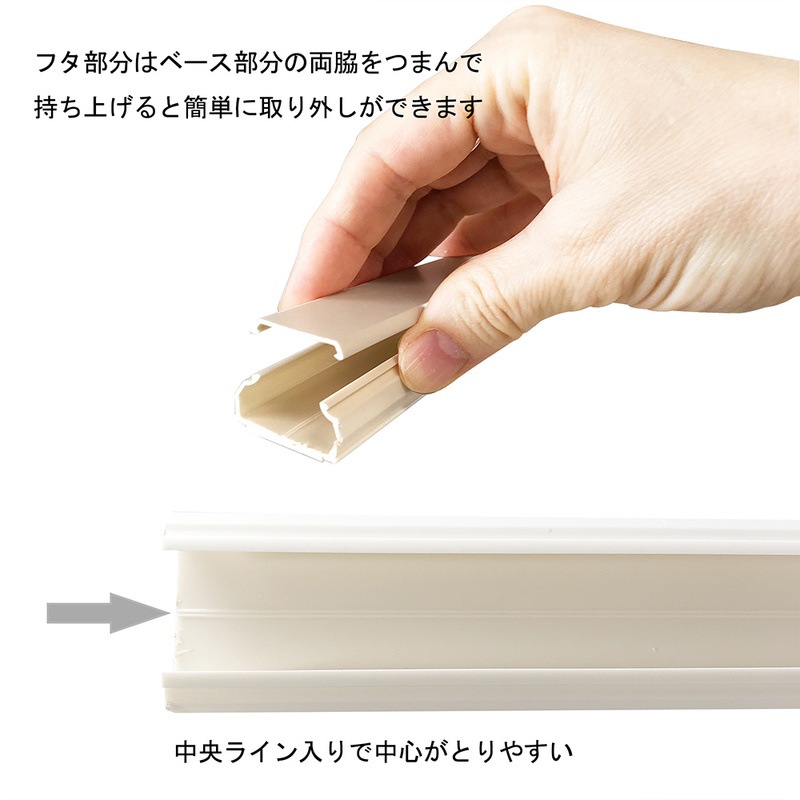 テープ付ABSモール2号 1m ホワイト 10本入り｜DZ-AMT21-W 10P 00-9500