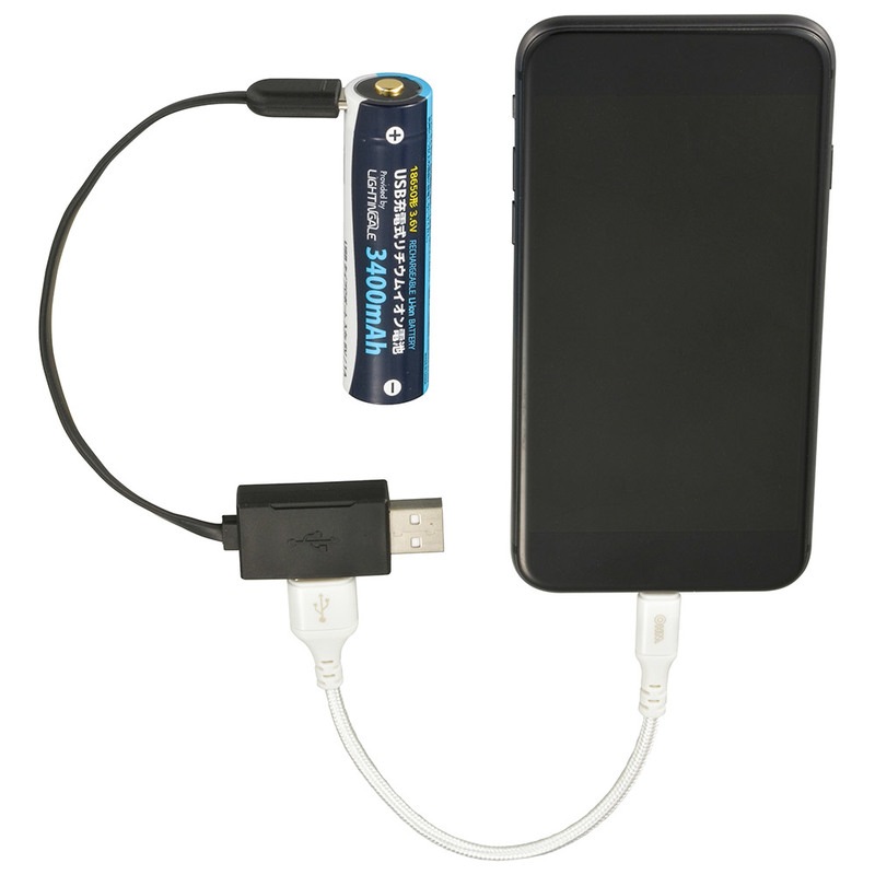 USB充電式リチウムイオン電池 18650形 3400mAh｜BTJ-1865034-LIT