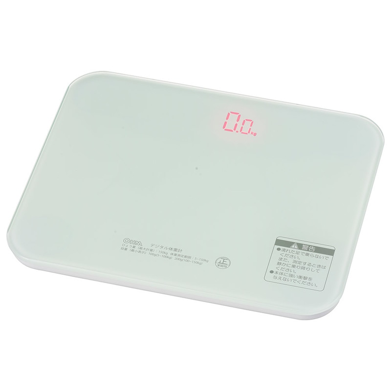 デジタル体重計 ホワイト｜HBK-T103-W 08-1182｜通販ならオーム電機