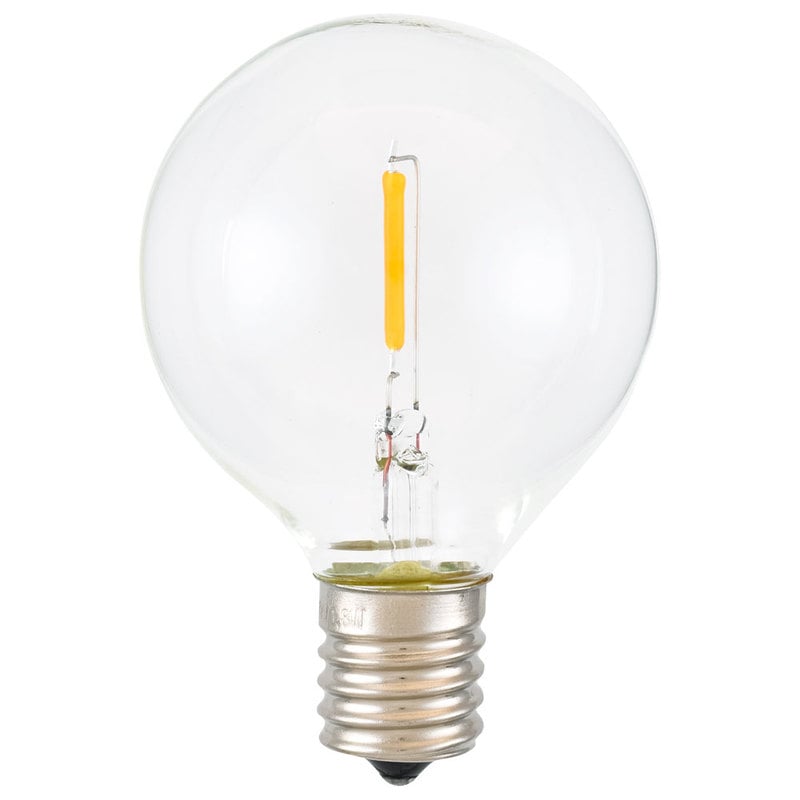 台付天然高透明度黃水晶球(シトリン)(直径:46mm) {整理番号:AG17} 旭光 フィラメントタイプLED電球 ボール球 G50/E17/0.8W/クリア