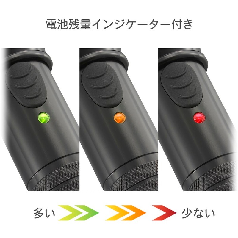 防水LEDズームライト レッドカイザー 1350ルーメン｜LKS-Y231WZ-K2 08