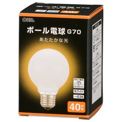 �ܡ����ŵ� E26 40W�� G70 �ۥ磻�ȡ�LB-G7640K-WN 06-0868