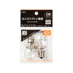 �ߥ˥���ץȥ��ŵ� E17 40W�� ���ꥢ 2�ĥ��åȡ�LB-PS3536C-2PN 06-0877