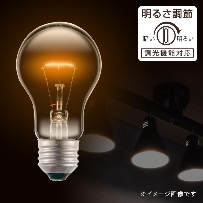 長寿命白熱電球 E26 40W形 クリア 2個セット ｜LB-DL5638C-2PN 06-4753