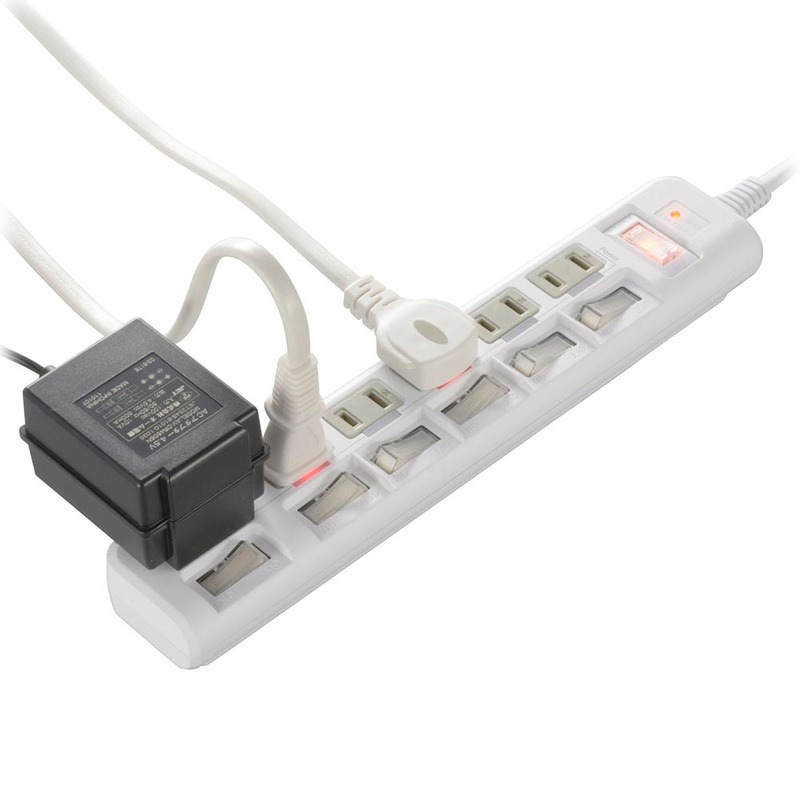 発煙ガード節電タップ 雷ガード ブレーカー付き 6個口 2m｜HS-T62BHL3