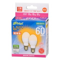 LED�ŵ� ���� E17 60������ �ŵ忧 2������LDA7L-G-E17 IH23 2P 06-4811