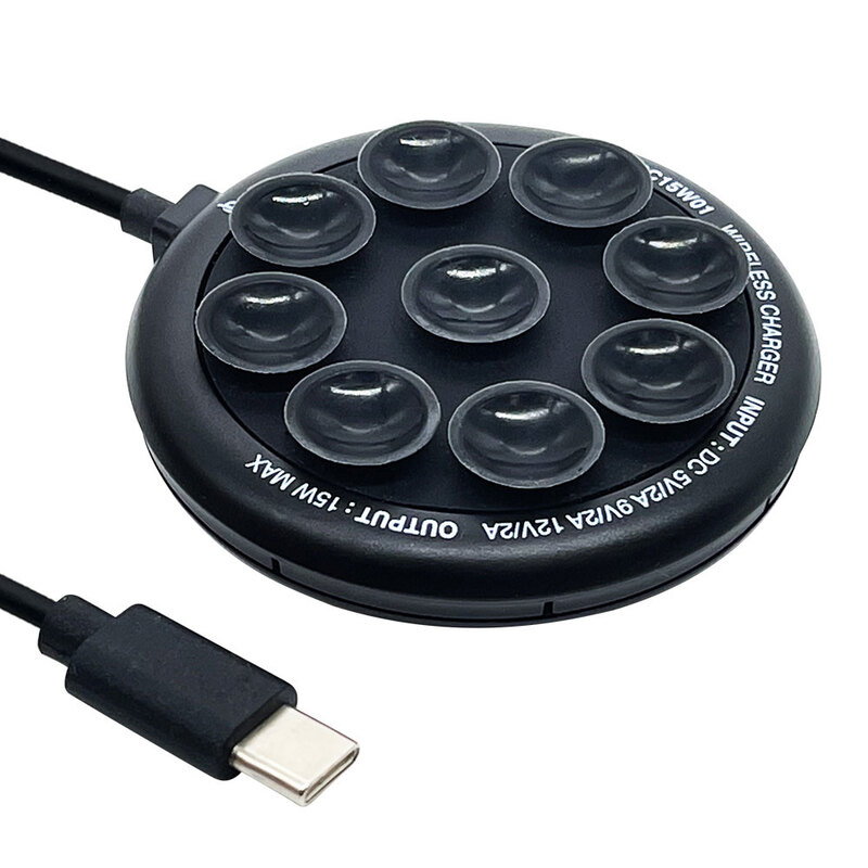 ラスタバナナ 吸盤付き ワイヤレス充電器 ブラック｜R10WCC15W01BK 15
