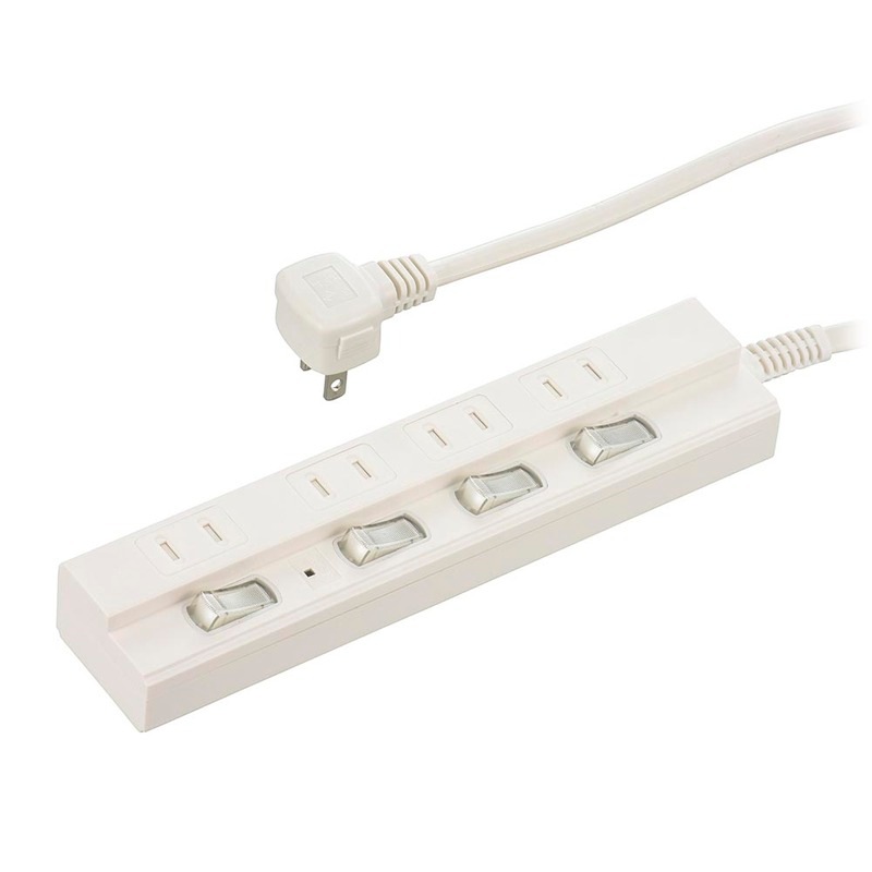 節電タップ 雷ガード 4個口 1m｜HS-TPK41W-22 00-1572｜通販ならオーム