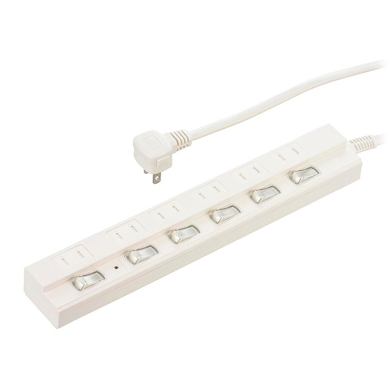 節電タップ 雷ガード 6個口 1m｜HS-TPK61W-22 00-1576｜通販ならオーム