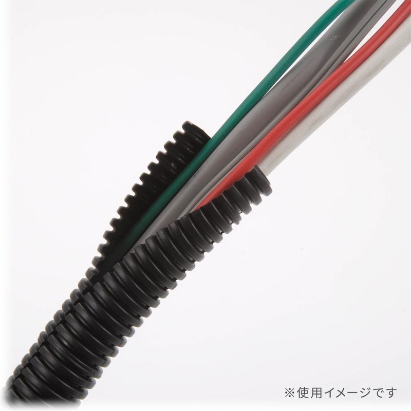 コルゲートチューブφ7 長さ1m 黒｜DZ-CT7 09-1877｜通販なら
