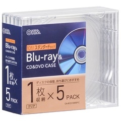 Blu-ray��CD��DVD������ ����10mm����������ɥ����� 1���Ǽ��5�ĥѥå� ���ꥢ��OA-RCD10M5P-C 01-7217