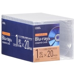Blu-ray��CD��DVD������ ����10mm����������ɥ����� 1���Ǽ��20�ĥѥå� ���ꥢ��OA-RCD10M20P-C 01-7219