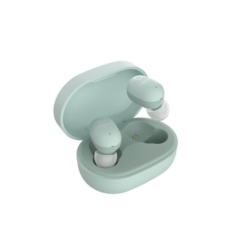 ライトグリーン ワイヤレスイヤホン 充電ケース付き VERTEX Bluetooth5.3対応 完全ワイヤレスイヤホン CLEAR