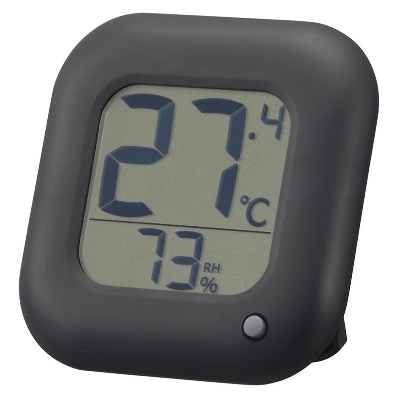 温度が見やすい温湿度計 ブラック｜TEM-100B-K 08-1445｜通販なら