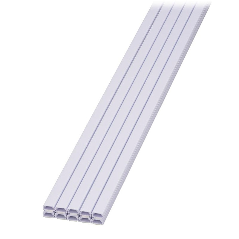 テープ付ABSモール 0号 1.8m ホワイト 10本入｜DZ-AMT02-W 10P 00-7376