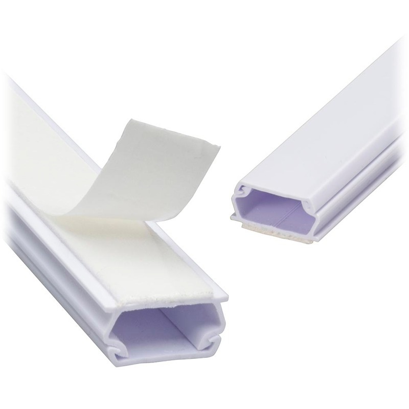 テープ付ABSモール 2号 1.8m ホワイト 10本入｜DZ-AMT22-W 10P 00-7378