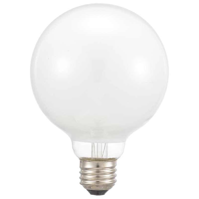 長寿命ボール電球E26 40W形 G95ホワイト｜LB-GL9640K-WN 06-0862｜通販