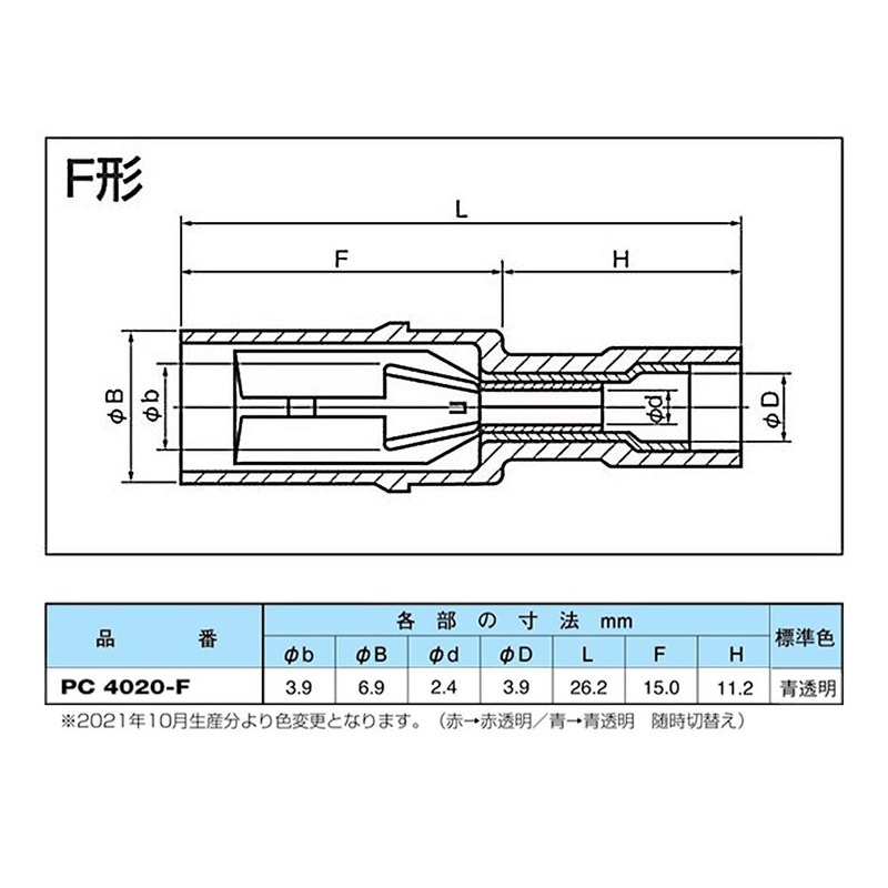ニチフ 差込形ピン端子 PC4020F 100個入｜PC4020-F-BCL 00-8696｜通販