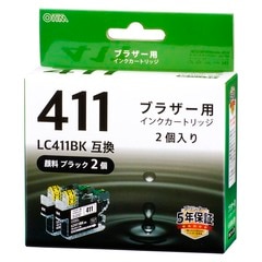 �֥饶���ߴ����� LC411BK �����֥�å� 2�������INK-B411-BK2P 01-7775