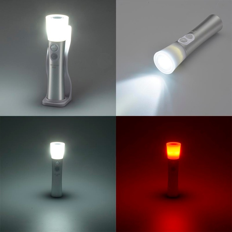 充電式LEDトーチライト&ランタン 明暗人感センサー付き｜LHP