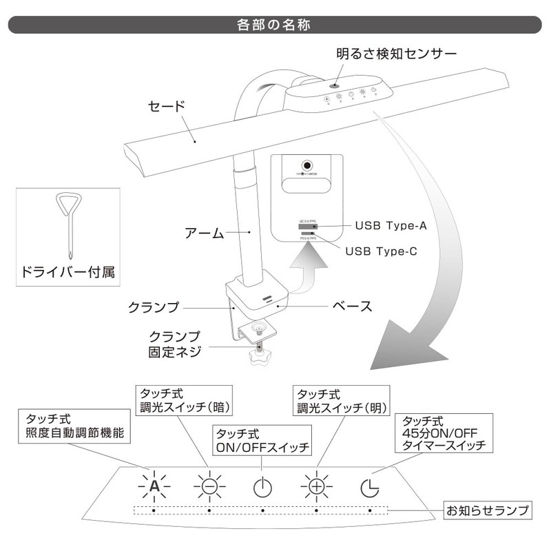 (未使用･未開封品)　LEDクランプライトPL-60W白 OAL-LPL60G-W kmdlckf 未使用・未開封品) LEDクランプライトPL-60W白 OAL-LPL60G-W kmdlckf
