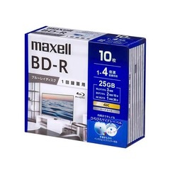 �ޥ�����maxell Ͽ���ѥ֥롼�쥤�ǥ����� BD-R��1��4��®�б���10��ѥå���BRV25WPG.10S 13-3239