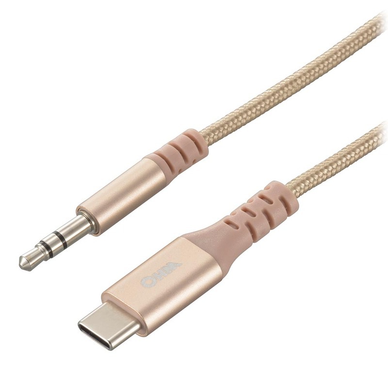 AudioComm 変換ケーブル Type-C/φ3.5mm 高耐久 1.8m｜SMT-L18SPT-N 01