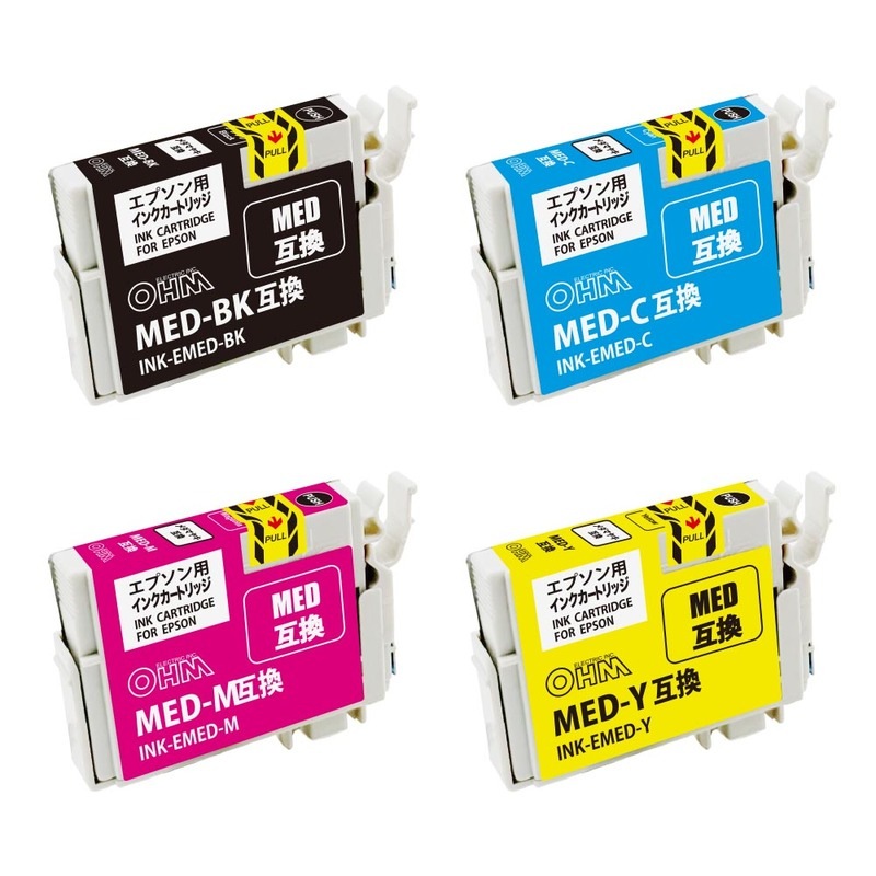 エプソン互換インク メダマヤキ 4色パック｜INK-EMED-4P 01-7805｜通販