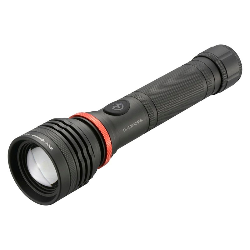 充電式 LEDフラッシュライト 3000ルーメン｜LH-VR3000Z-K 08-1068