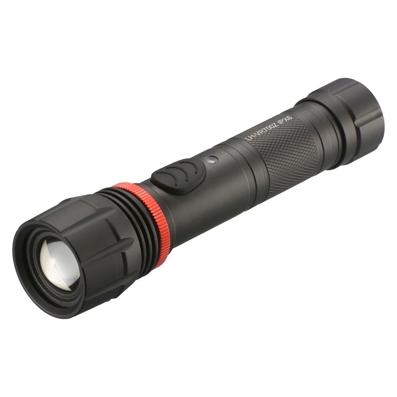 フラッシュライト　爆光ライト　21700 LEDフラッシュライト 700ルーメン｜LH-VB700Z-K 08-1069｜通販なら