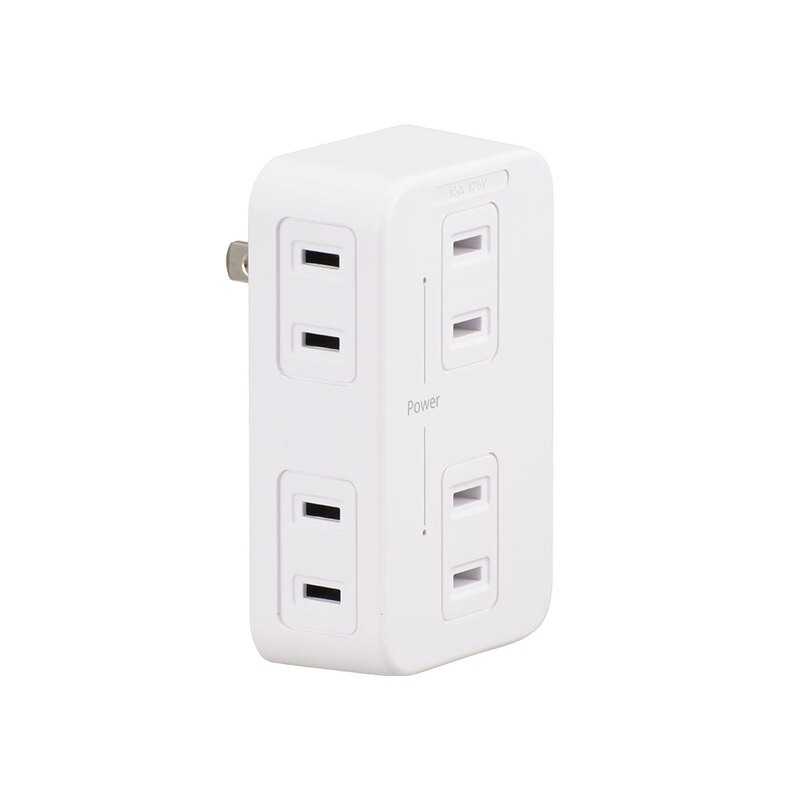 発煙ガード安全タップ6個口 白｜HS-A6H-W 00-2602｜通販ならオーム電機