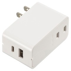 ���ߤǤ���USB���㡼���㡼 3.4A PD�б� �ۥ磻�ȡ�HS-A1U2PD-24W 00-1099